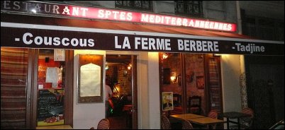Panoramique du restaurant La Ferme Berbère à Paris