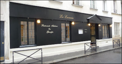 Panoramique du restaurant La Lucania à Paris