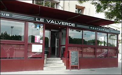 Panoramique du restaurant Le Valverde à Paris