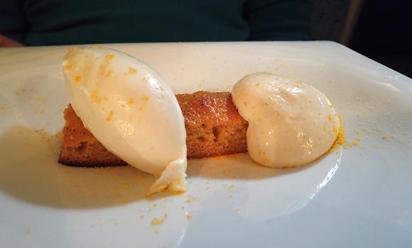 Restaurant Détour - Glace topinambour et pain d'epice