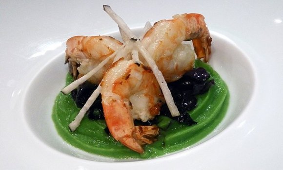 Restaurant L'Envie d'un Jour - Gambas flambées à L'envie d'un Jour