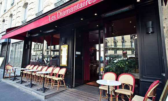 Restaurant Les Diamantaires - Terrasse sur le boulevard Lafayette