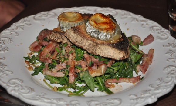 Restaurant L'Oie Cendrée - Salade aux petits lardons et chèvre