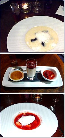 Photo restaurant paris Les Alchimistes - Chaud-froid de chocolat blanc, Gourmand des Alchimistes et Fraises citronnées