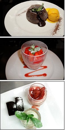 Photo restaurant paris L'Alexandra - Mi-cuit chocolat, Panacotta fraise tagada et ...