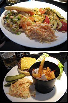 Photo restaurant paris Amber - Burger de blinis et Cheeseburger bio