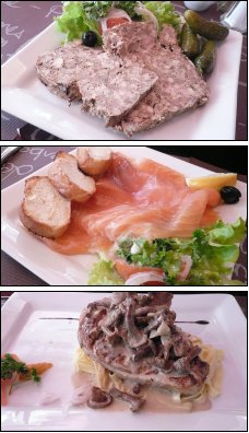 Photo restaurant paris L'Ami Vint - Terrine, Saumon et Côte de Veau