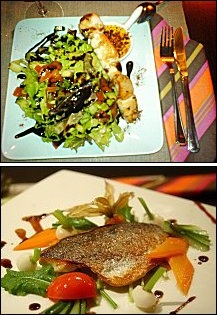 Photo restaurant paris L'Aromatik - Brochette de Saint-Jacques et bar aux petits l�gumes
