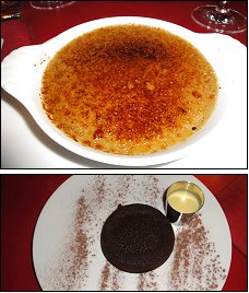 Photo restaurant paris L'Atelier d'Alexandre - Cr�me br�l�e au th� vert et Mi-cuit chocolat