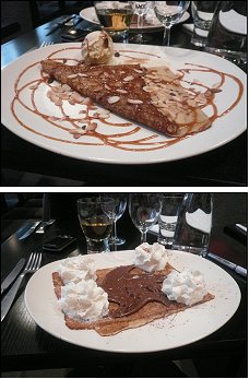 Photo restaurant paris Au coeur du neuvième - Crêpes Au Coeur du Neuvième et A la crème chantilly/Nutella