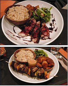 Photo restaurant paris Au Tour d'Ailleurs - Magret de canard et Brochette de poulet