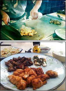 Photo restaurant paris Ayako Teppanyaki - A l'action pour le Trio de poissons