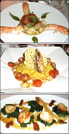 Photo restaurant paris Le Baretto - Queues d'écrevisses, risotto de fruits de mer et nois de saint-jacques rôties