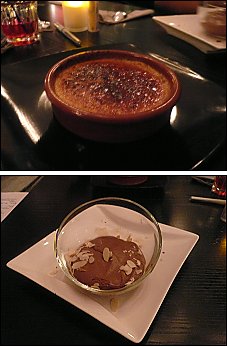 Photo restaurant paris Le Bercail - Crème brûlée et Mousse au chocolat