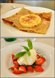 Photo restaurant paris Bernard du 15 - Crêpes flambées et fraises au basilic