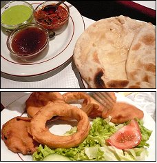Photo restaurant paris Bhai Bhai Restaurant - Assortiment de beignets et Cheese nan