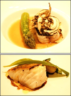 Photo restaurant paris La Bigarrade - Maquereau au jus de champignon et Cabillaud au jus de canard