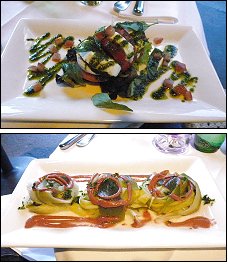 Photo restaurant paris Bis Repetita - Tomates mozzarella et poireaux vinaigrette