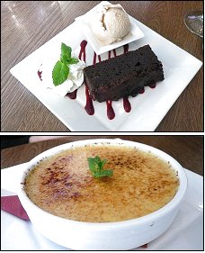Photo restaurant paris Le Bistrot des Compères - Gâteau au chocolat et Crème brûlée