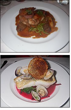 Photo restaurant paris Bistro Volnay - Ris de veau aux morilles et Dos de lieu jaune aux palourdes