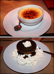 Photo restaurant paris La Boca Chica - Crème catalane et Mille-feuilles aux 3 chocolats