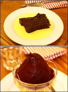 Photo restaurant paris Le Bon Bec - Wine Restaurant Bistro - Fondant au chocolat et poire au vin