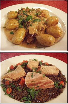 Photo restaurant paris Le Brigadier - Tournedos de filet de bœuf et Lentilles au lard