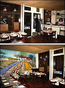 Photo restaurant paris Brun de Zinc - Superbe fresque printanière