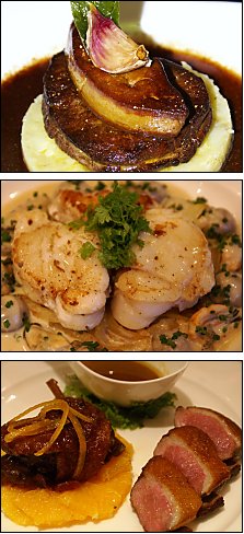 Photo restaurant paris Le Carr� des Vosges - Boeuf Rossini, Lotte et Canette � l'orange 