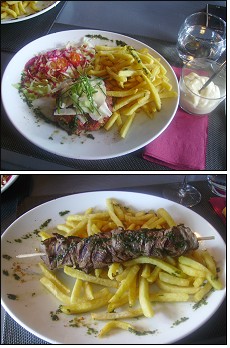 Photo restaurant paris Carte sur Table - Tartare de bœuf revisit� et brochettes aux boeufs