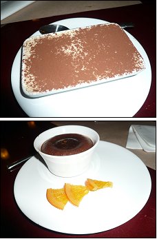 Photo restaurant paris Casa Lola - Tiramisu et Mi-cuit au chocolat