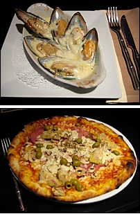 Photo restaurant paris Casa Valentino - Moules au fromage<br>Pizza 4 saisons