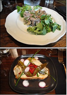 Photo restaurant paris Le Casque d'or - Terrine de canard et Tartine de sardine
