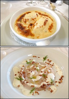 Photo restaurant paris Le Chardenoux des Pr�s - Cyril Lignac - Quenelles et Carpaccio de daurade royale