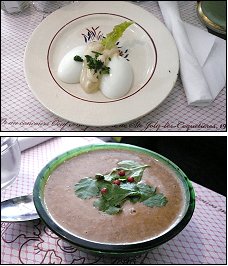 Photo restaurant paris Bistrot Chez M�m� - Oeuf mayo et Velout� de lentilles