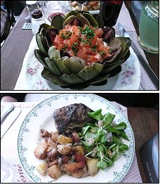 Photo restaurant paris Bistrot Chez M�m� - Saumon dans artichaut et Caillette farcie