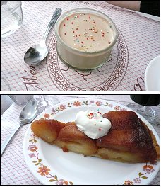 Photo restaurant paris Bistrot Chez M�m� - Tarte Tatin et Panacotta caf�