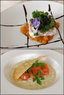 Photo restaurant paris Le Clocher Pereire - Tartare de loup � la coriandre et Risotto du jour