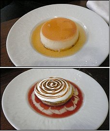 Photo restaurant paris Corneil - Crème renversée et Tarte au citron