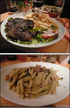 Photo restaurant paris Di Napoli - Une Entrecôte Grillée et des Pennes Matricciana
