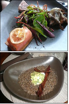 Photo restaurant paris Le Dix - Assiette de d�gustation et Lentilles du Puy