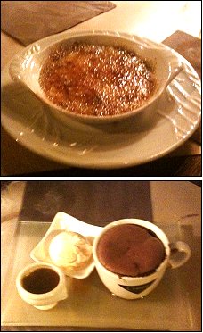 Photo restaurant paris L'Empreinte - Fondant chocolat et Cr�me brul�e