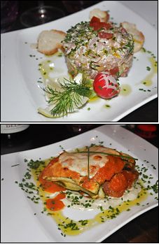 Photo restaurant paris L'Entr�e des Artistes - Croustillant de magret fum� et Salade folle