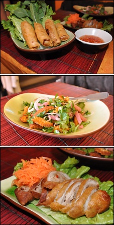 Photo restaurant paris Escale � Phu Quoc - Nems fa�on Phu Quonc, salade Laotienne et saucisse vietnamienne