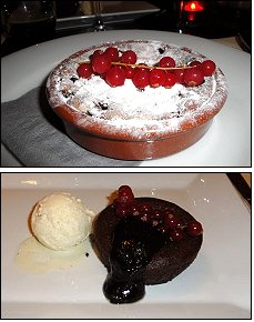 Photo restaurant paris Le Granite - Clafoutis aux griottes et Fondant Chocolat