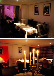 Photo restaurant paris I Love Opera - Lits banquette et chandeliers...