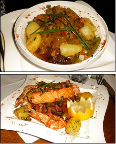 Photo restaurant paris La Bucherie - Tajine de navarin d'agneau <br>et Duo de saumon et gambas 