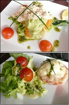 Photo restaurant paris La Chope de Corentin - Guacamole et Chèvre chaud sur tomate confite