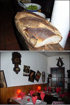 Photo restaurant paris La Flamb�e - Un pain de campagne adapt� � ce cadre rustique