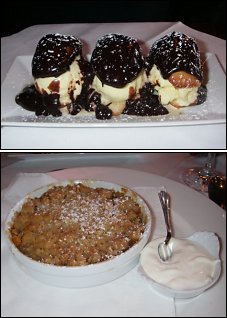 Photo restaurant paris La Place Royale - Madeleines façon profiteroles et crumble aux poires